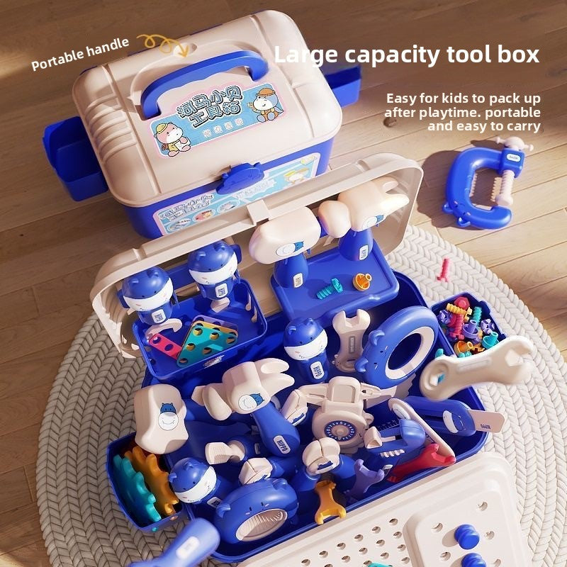 Childrens Educational Tool Set with Drill and Accessories