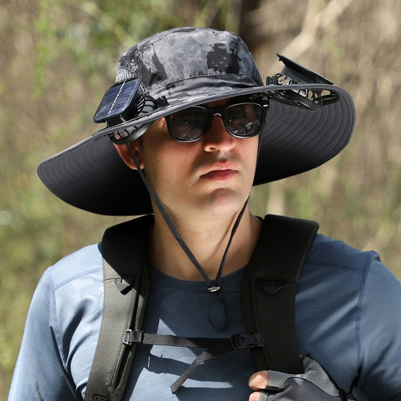 Solar Powered Cooling Fan Hat – 4th of July Outdoor Essential.