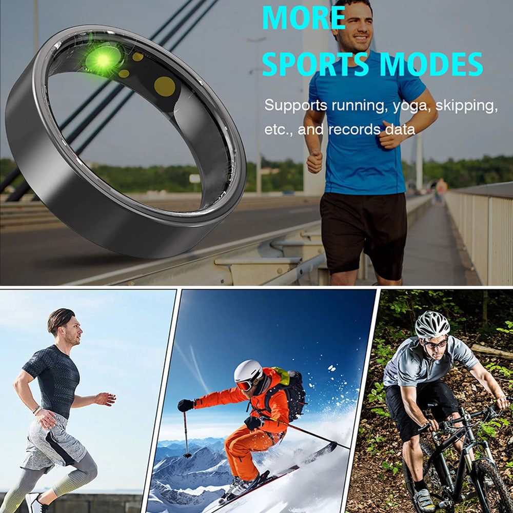 Smart Fitness Ring with Heart Rate Blood Oxygen Tracking