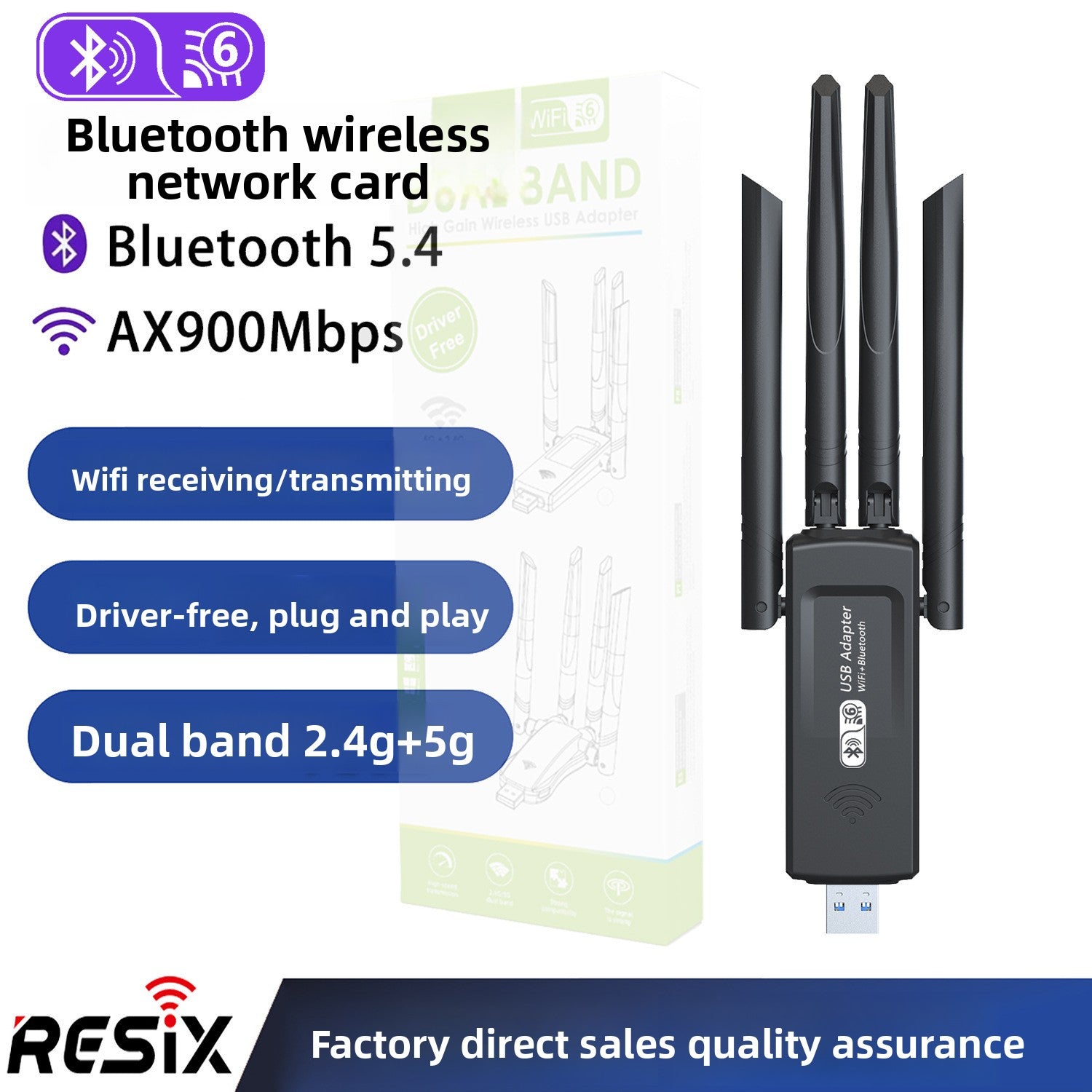 USB WiFi Adapter – Dual-Band, Up to 1300Mbps