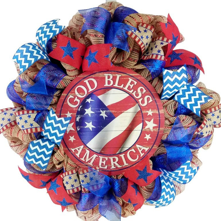 Patriotic Independence Day Wreath