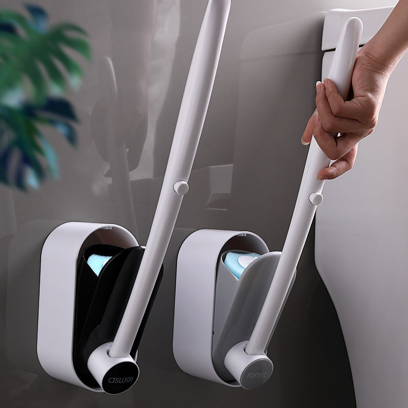 Disposable Toilet Brush Set with Wall Mount Holder