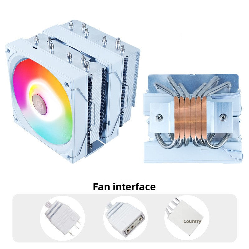 Dual Tower CPU Cooler with RGB Sync and Temperature Control