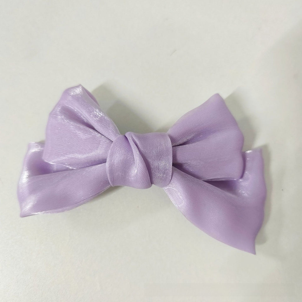 Children Bow Hair Clip Pearlescent Satin Spr