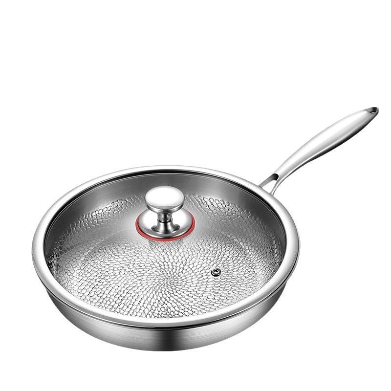 Stainless Steel Hammered Frying Pan