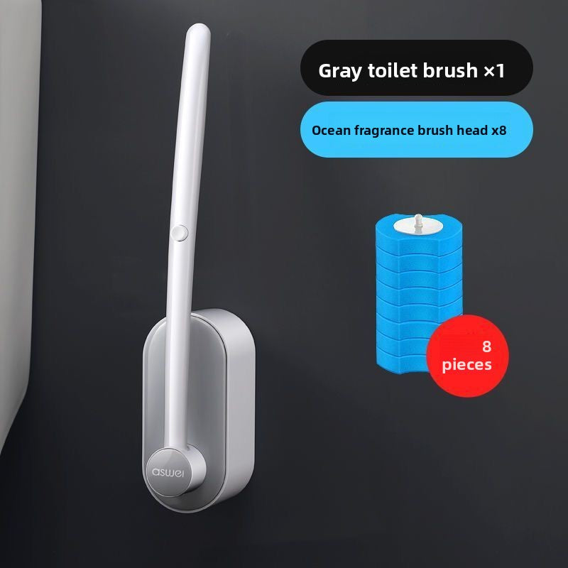 Disposable Toilet Brush Set with Wall Mount Holder