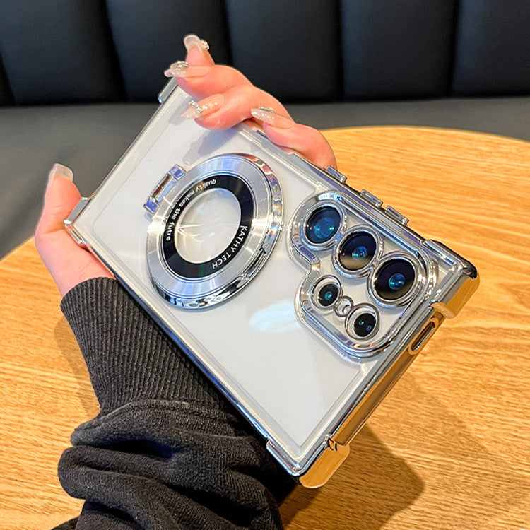 Samsung Phone Case with Magnetic Stand and Lens Film