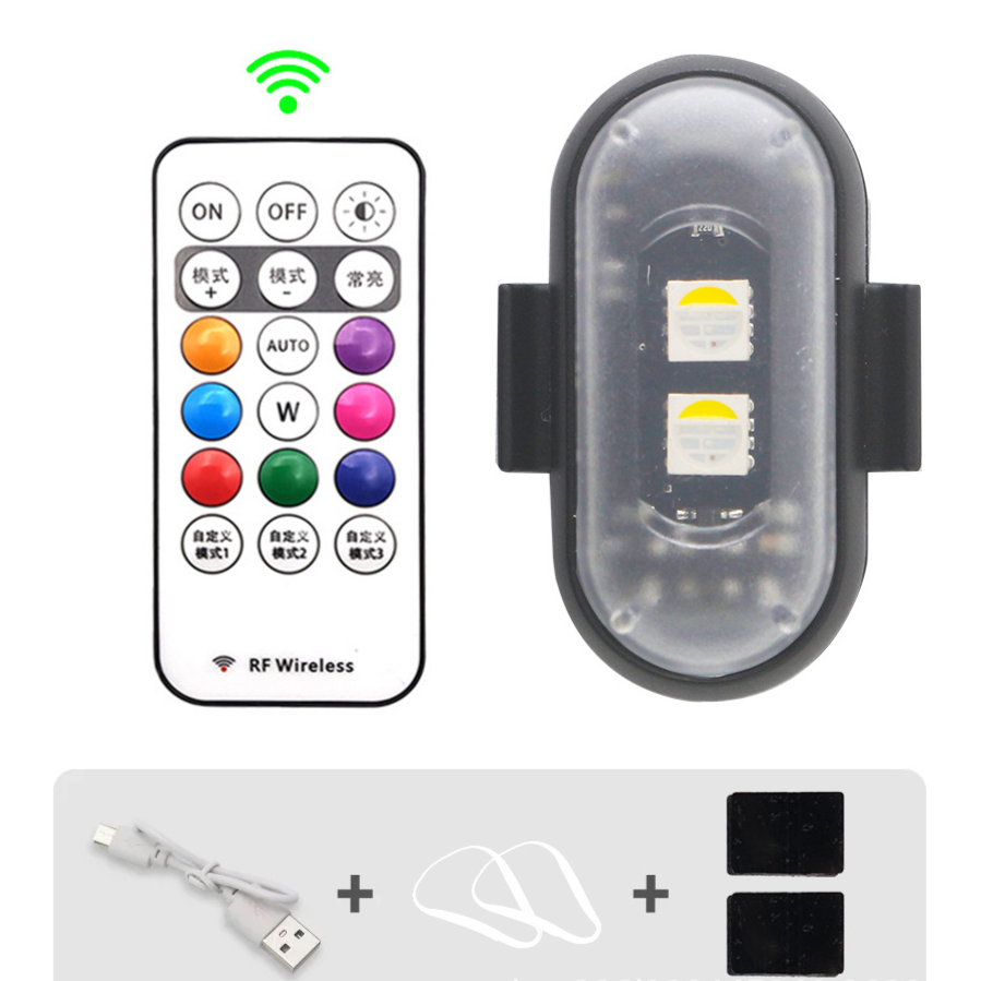Remote Control LED Strobe Warning Light with USB Charging
