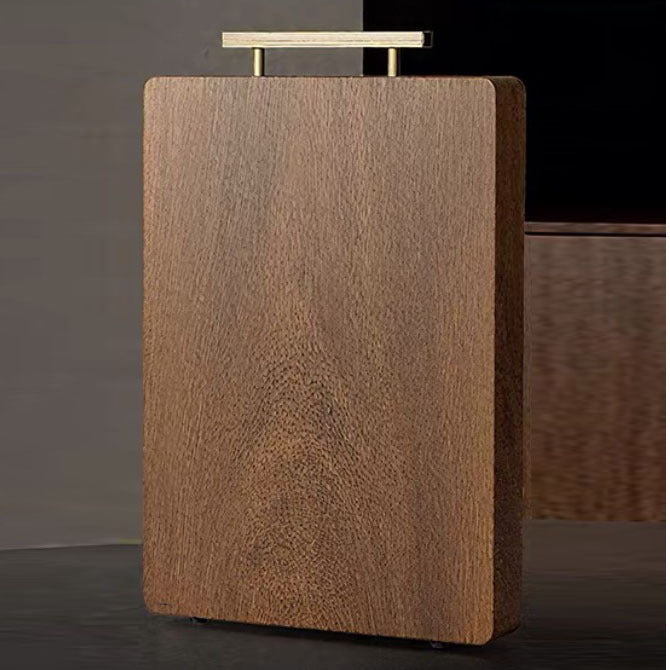 Wooden Checkerboard Cutting Board with Handle