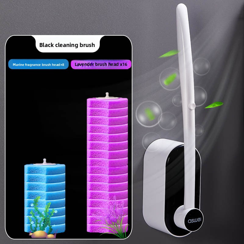 Disposable Toilet Brush Set with Wall Mount Holder