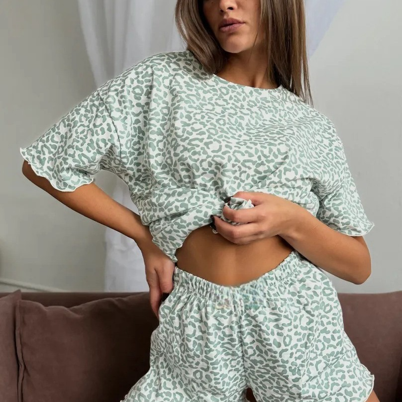 Women's Leopard Print Pajama Set