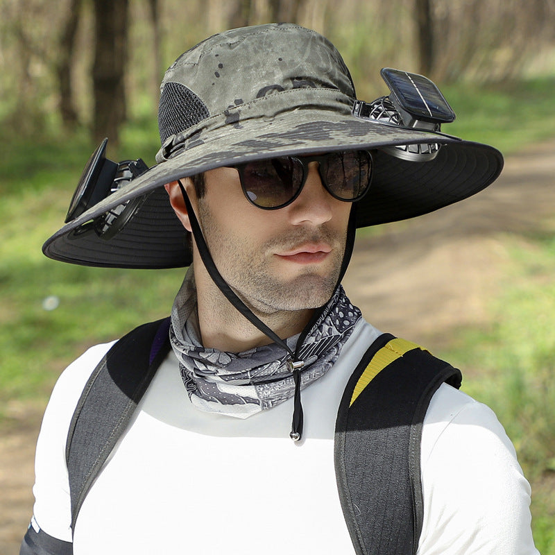 Solar Powered Cooling Fan Hat – 4th of July Outdoor Essential.