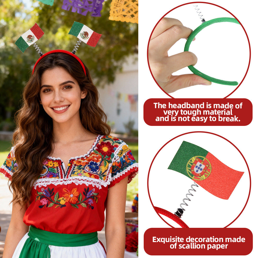 Flag Pattern Headband Hair Accessory