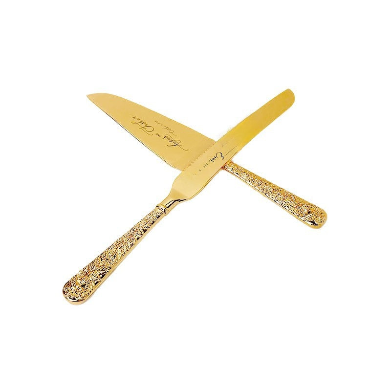 Custom Engraved Cake Knife and Spatula Set