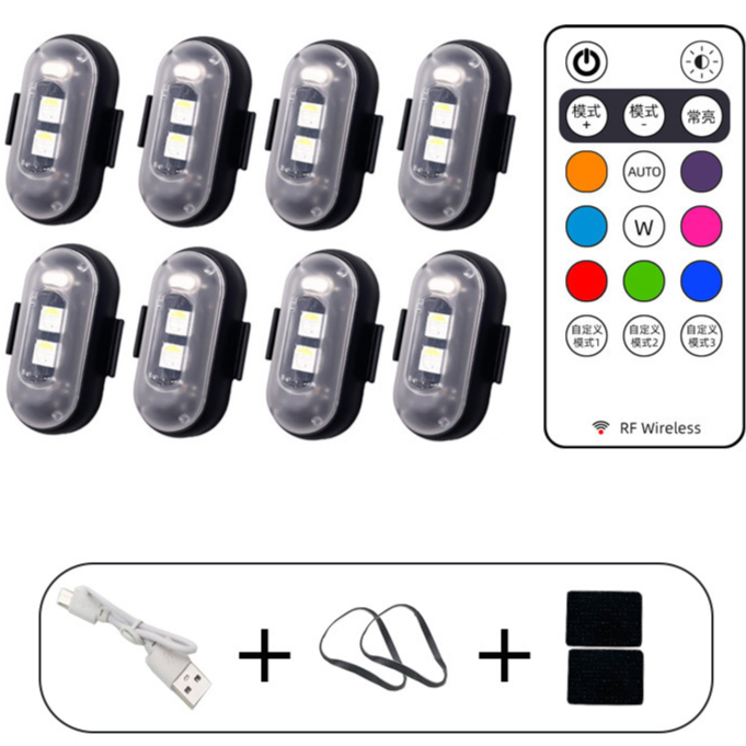 Remote Control LED Strobe Warning Light with USB Charging