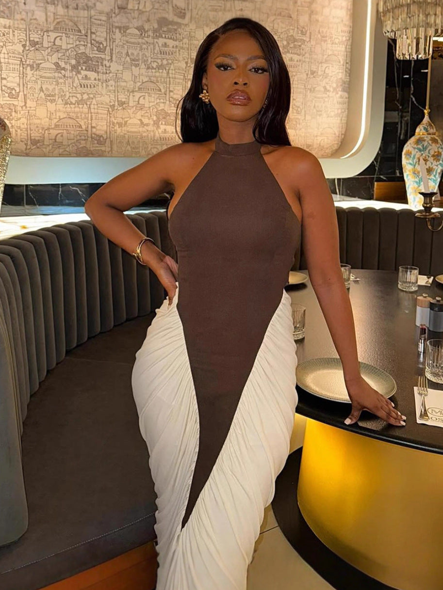 Halterneck Backless Slim Fit Dress