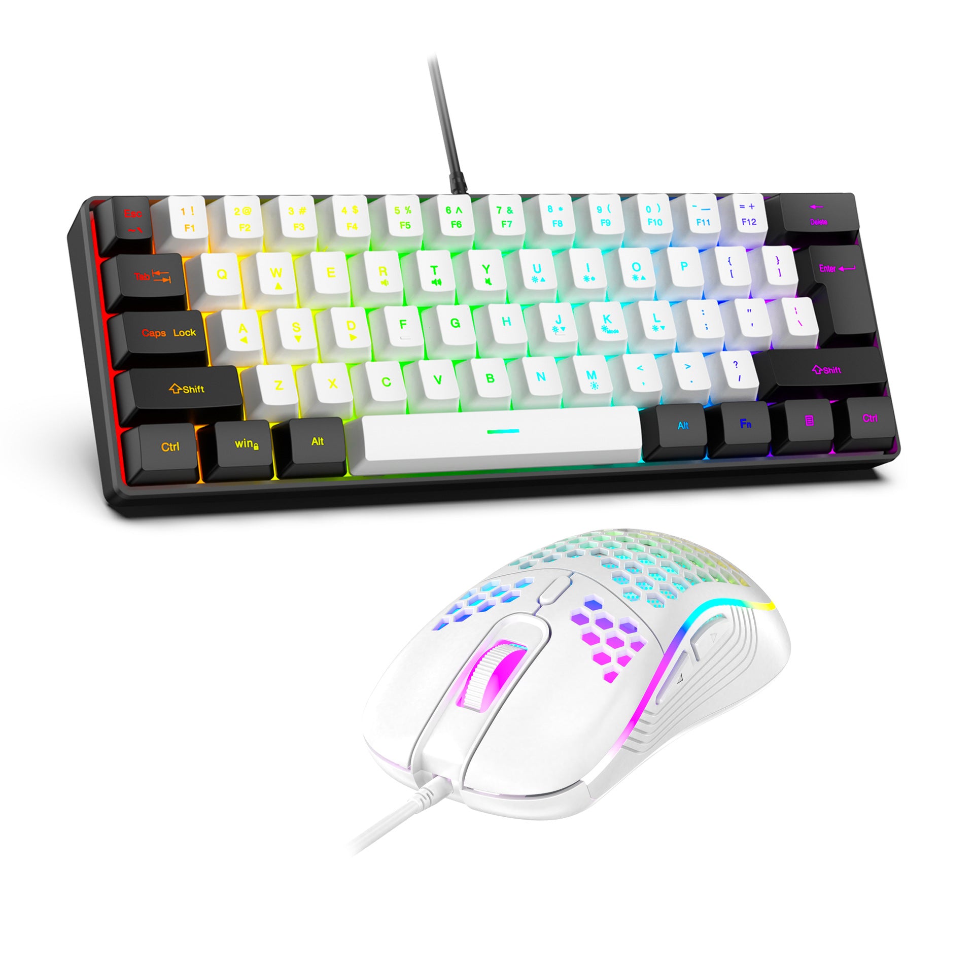 61-Key RGB Gaming Keyboard – Compact Wired USB