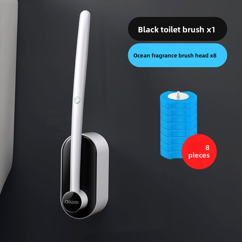 Disposable Toilet Brush Set with Wall Mount Holder