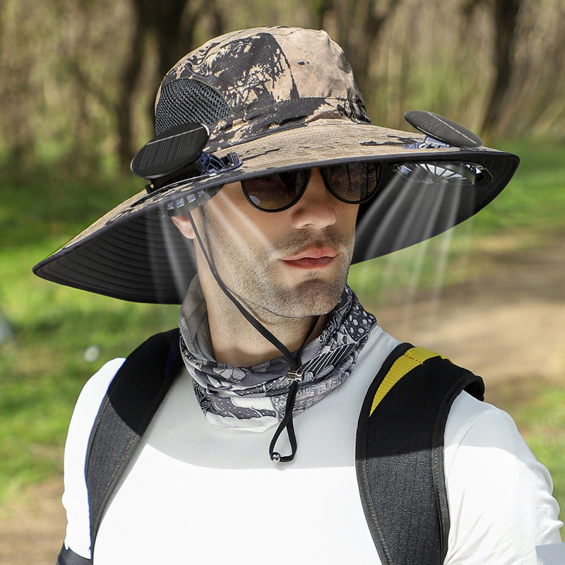 Solar Powered Cooling Fan Hat – 4th of July Outdoor Essential.