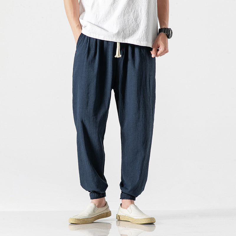 Cotton Linen Harem Pants for Men
