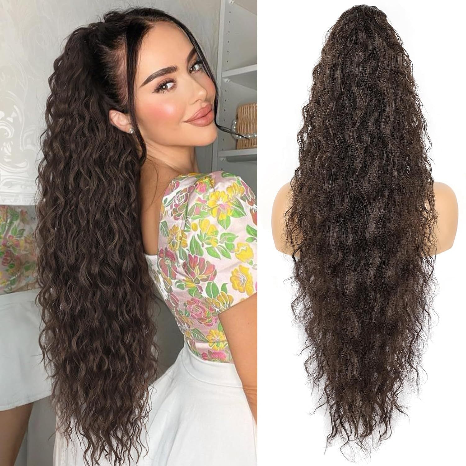 Synthetic Hair Ponytail with Clip