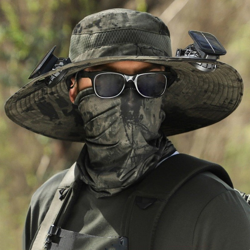 Solar-Powered Cooling Bucket Hat with Built-In Fan | UV Protection