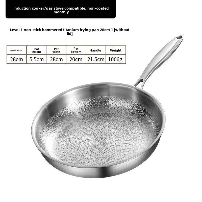 Stainless Steel Hammered Frying Pan