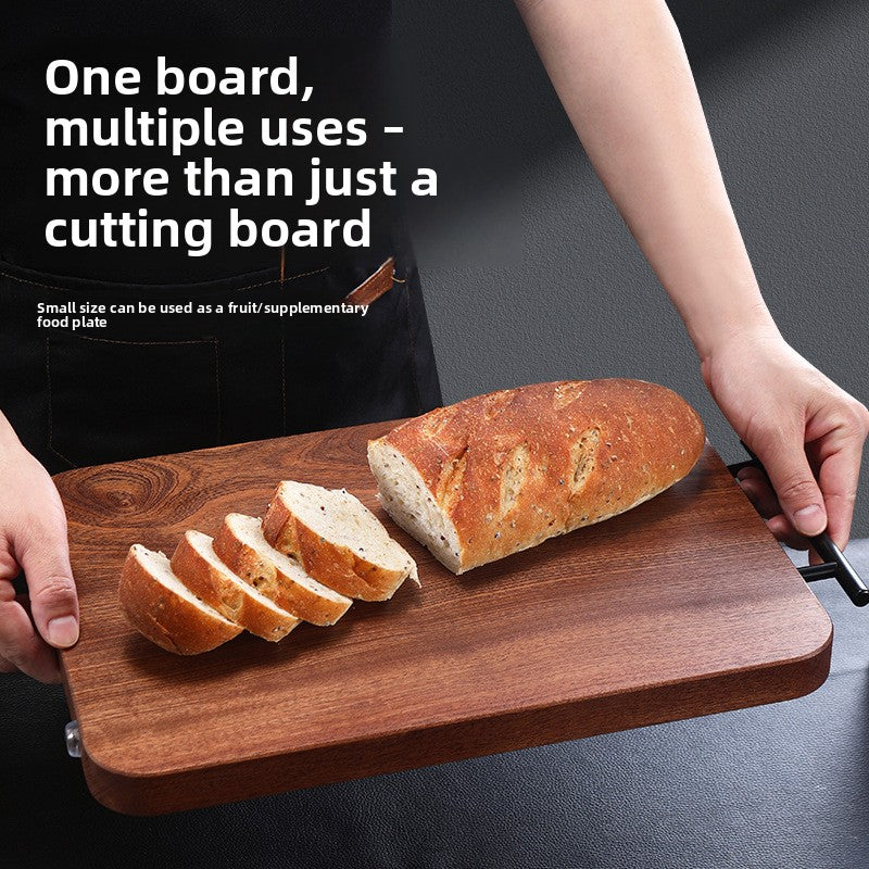 Wooden Checkerboard Cutting Board with Handle