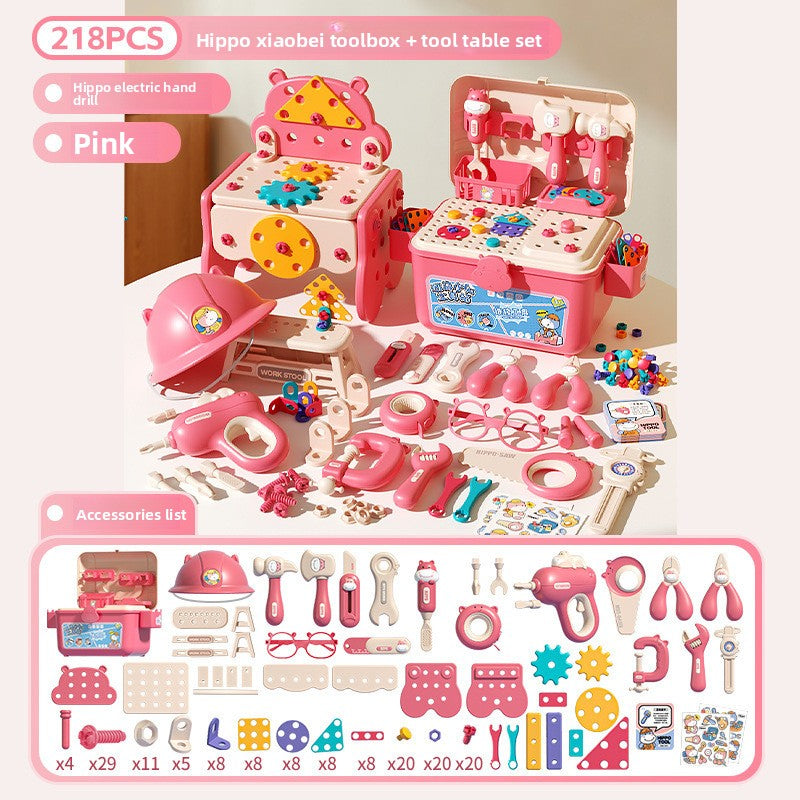 Childrens Educational Tool Set with Drill and Accessories