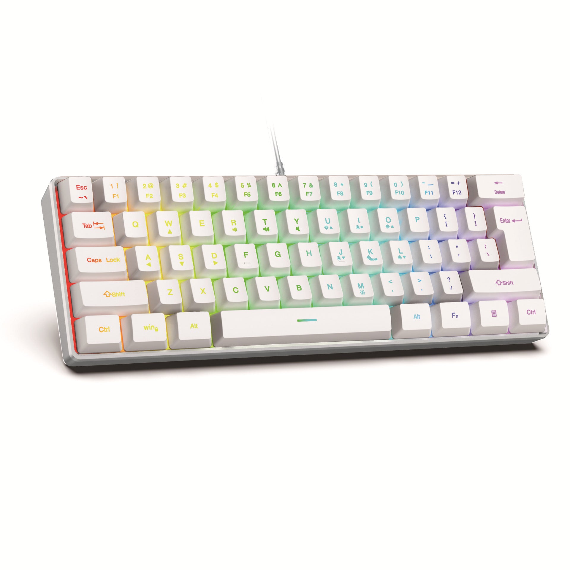 61-Key RGB Gaming Keyboard – Compact Wired USB