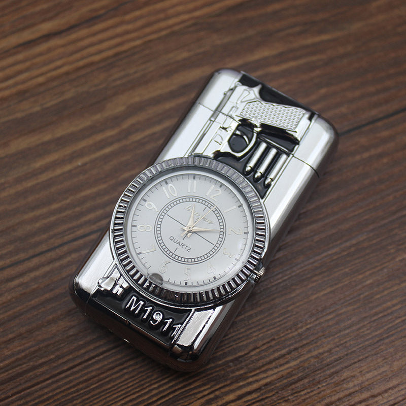 Creative Metal Watch Lighter with LED Light