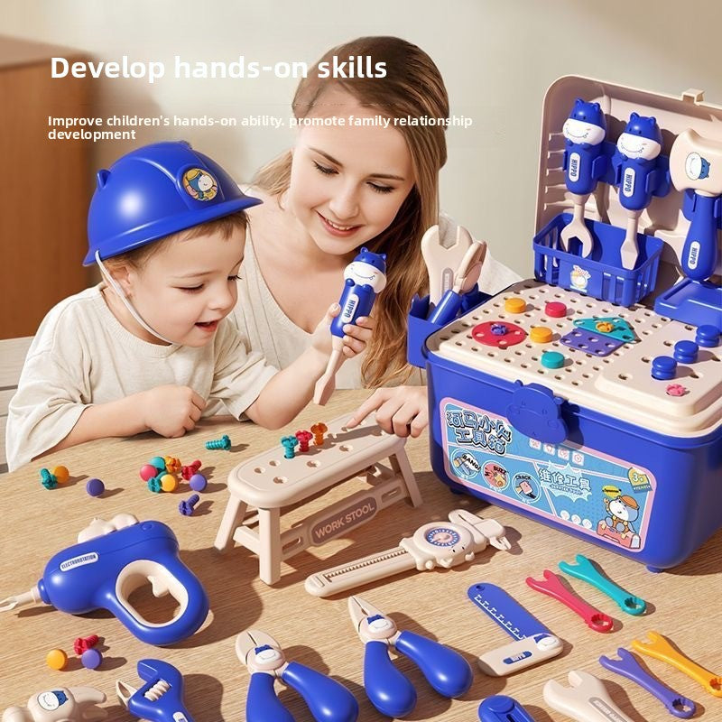 Childrens Educational Tool Set with Drill and Accessories