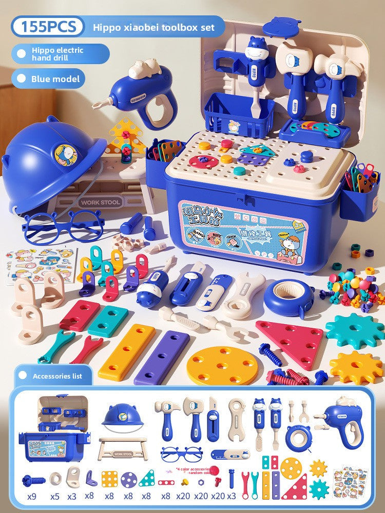 Childrens Educational Tool Set with Drill and Accessories
