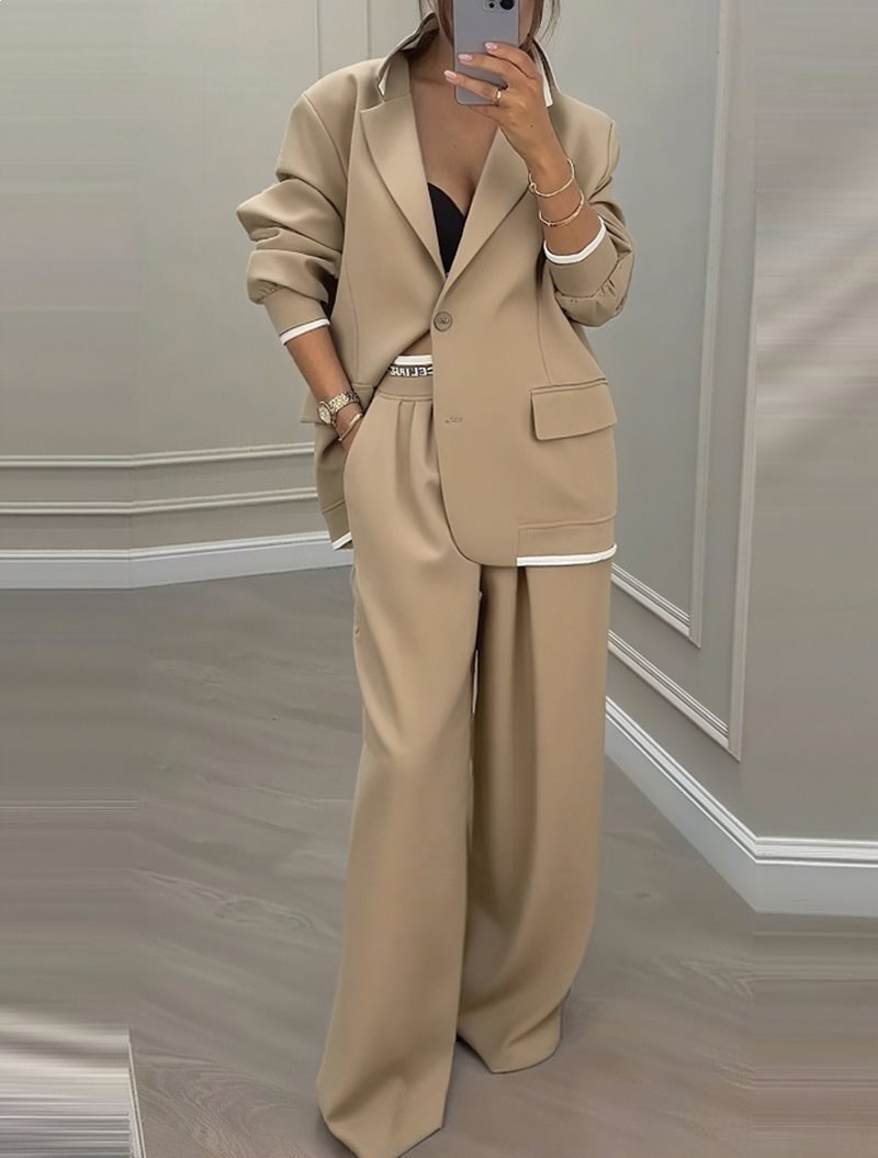 Women's Blazer and Wide-Leg Trousers