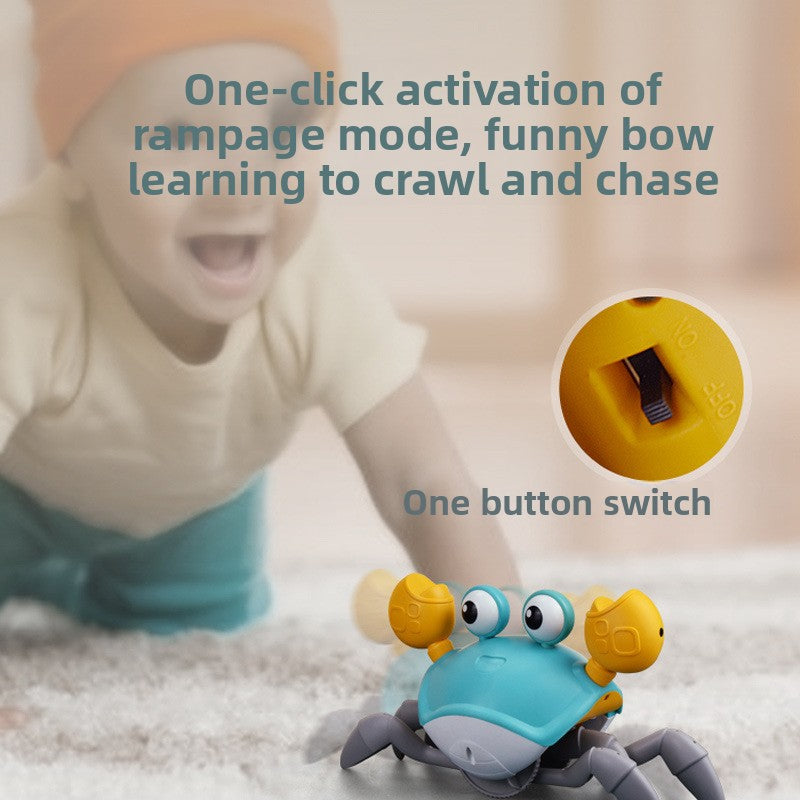 Rechargeable Interactive Electric Crab Toy with Music and Lights