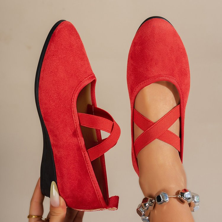 Womens Pointed Toe Wedge Casual Shoes