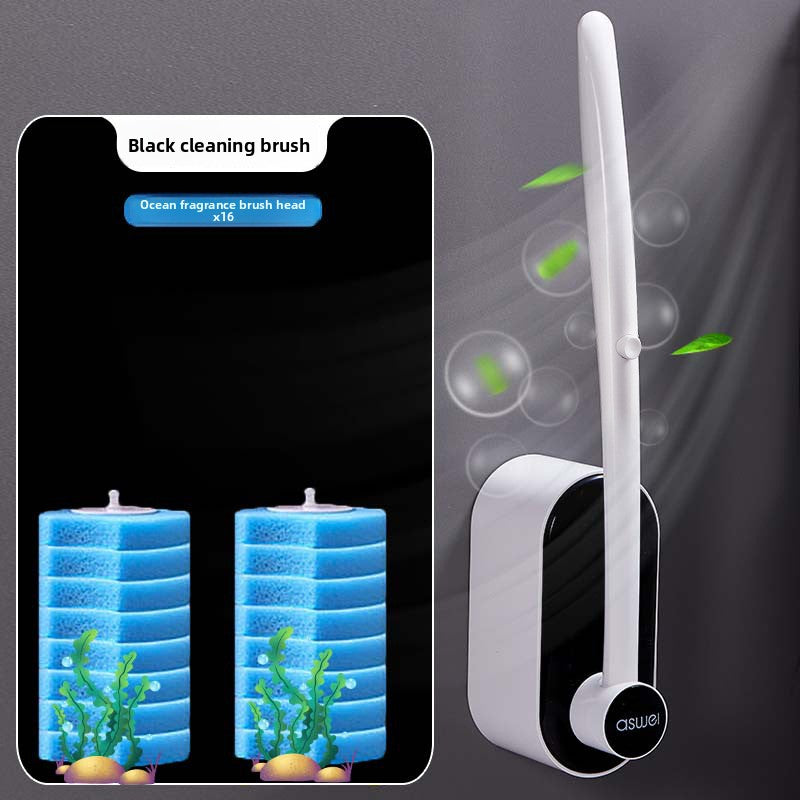 Disposable Toilet Brush Set with Wall Mount Holder