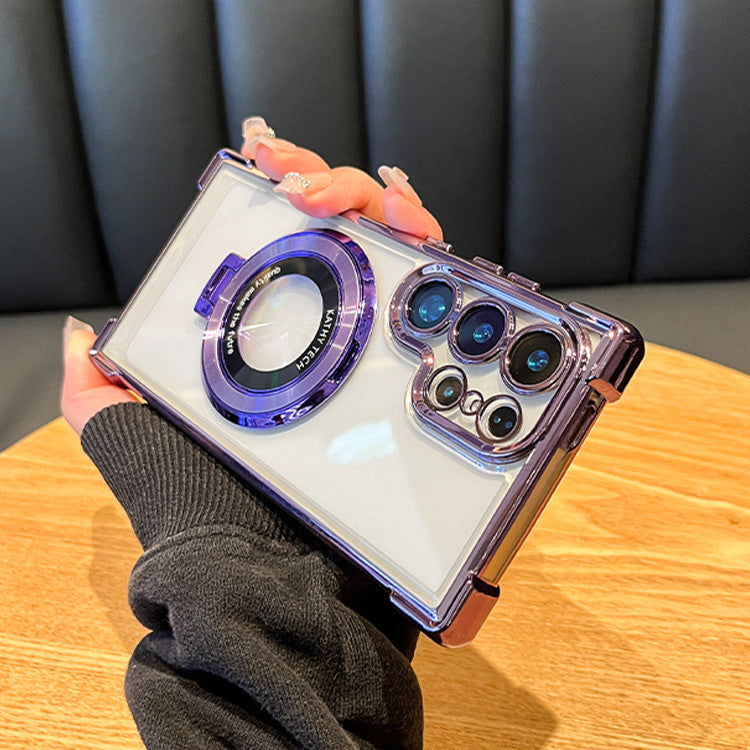 Samsung Phone Case with Magnetic Stand and Lens Film