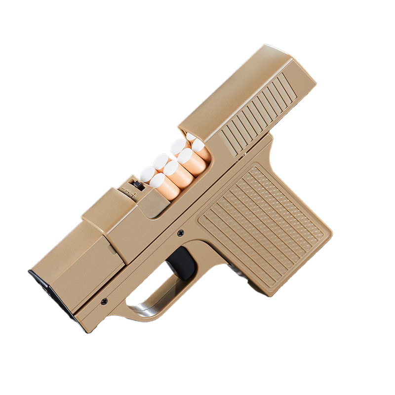 Gun Type Windproof Inflatable Lighter Cigarette Case