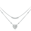 Double-Layer Moissanite  Necklace with Certification