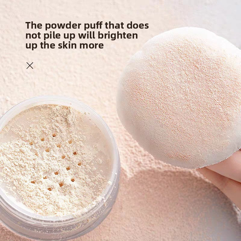 Ultra-Soft Cotton Powder Puff for Setting & Blush