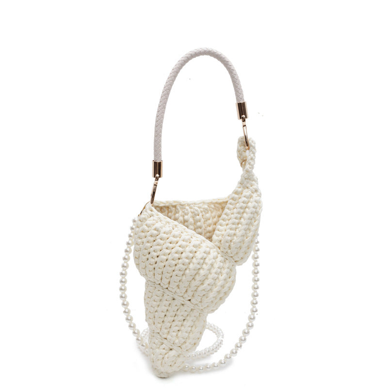 Woven Conch Shell Crossbody Bag