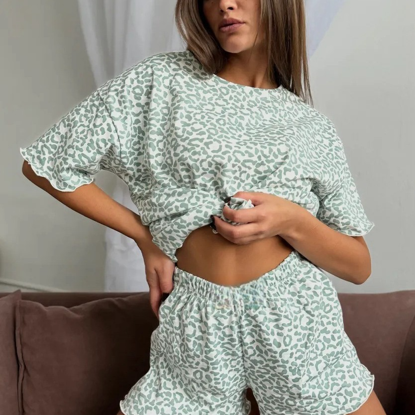 Women's Leopard Print Pajama Set