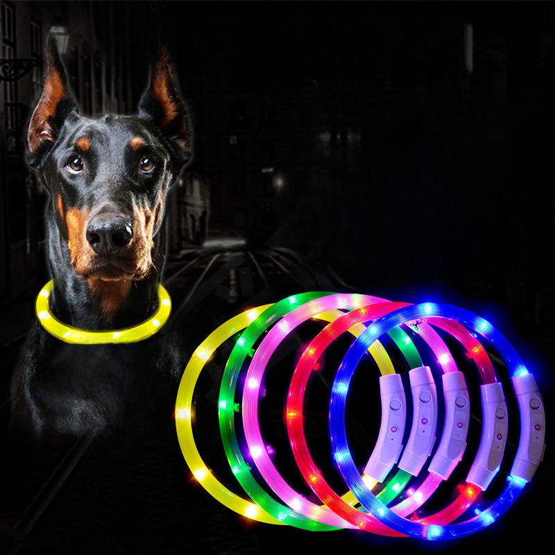 Rechargeable Luminous Dog Collar with LED Lights