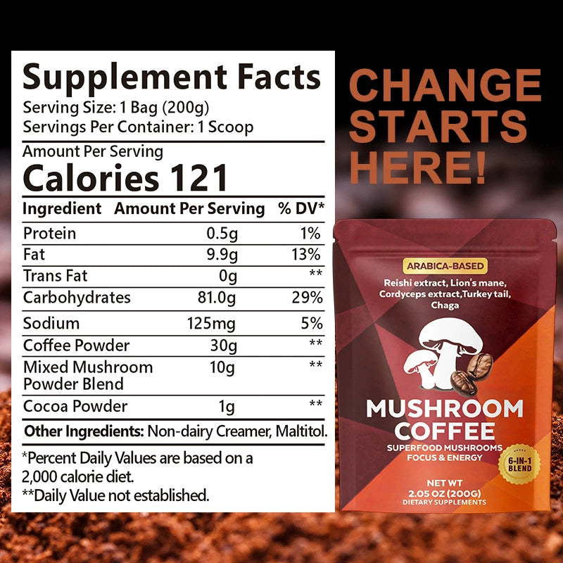 Instant Mushroom Coffee Blend