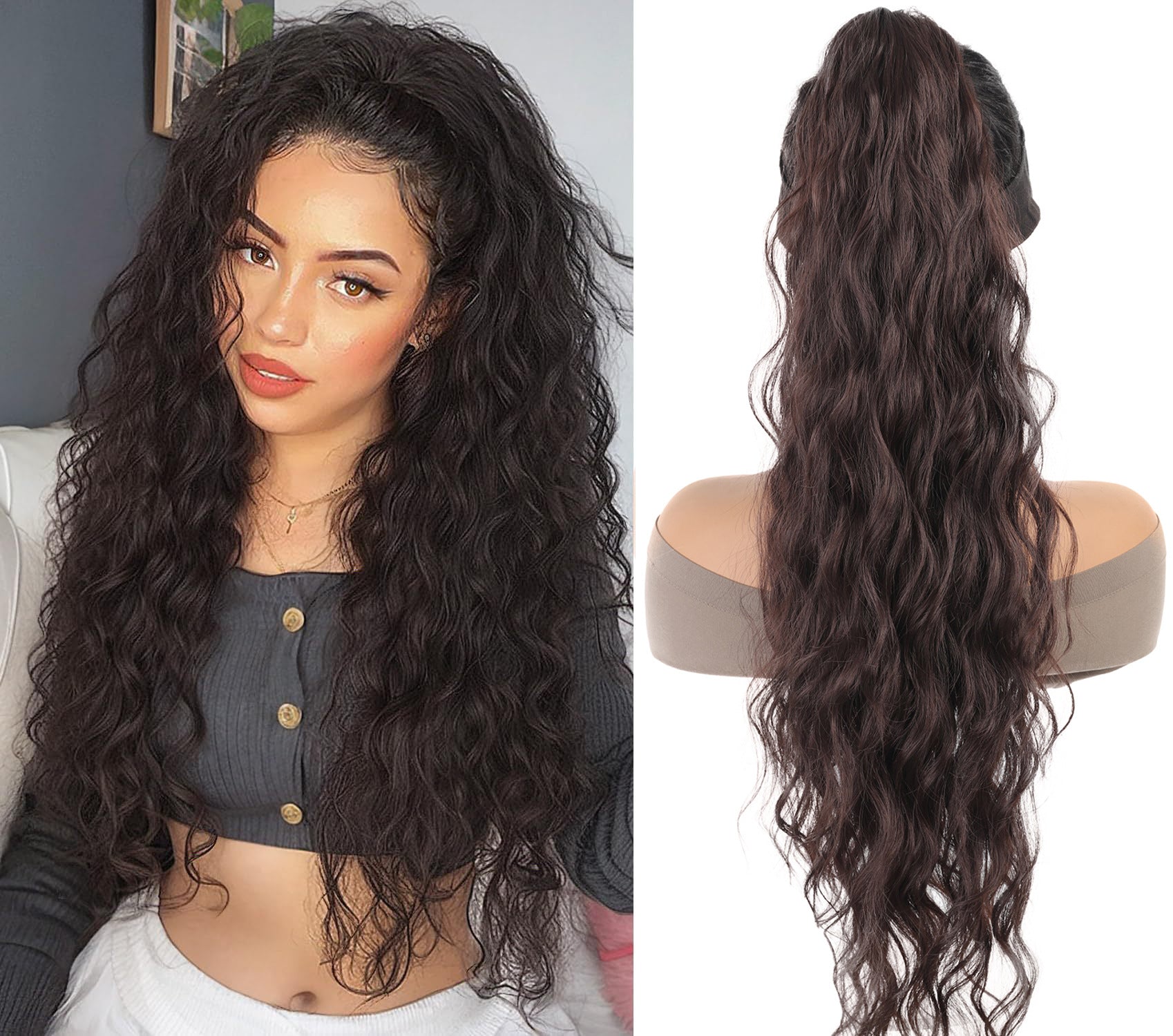 Synthetic Hair Ponytail with Clip