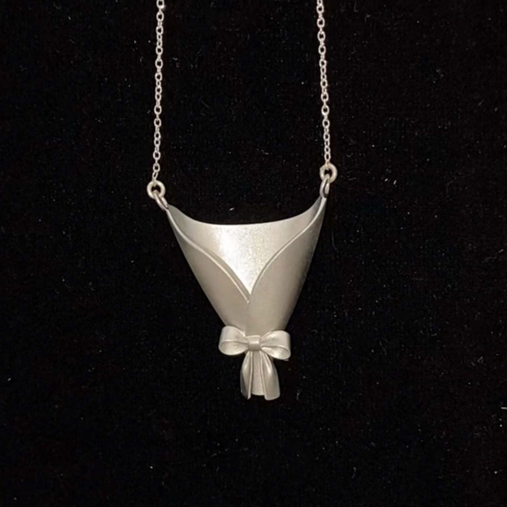 Floral Geometric Copper Necklace