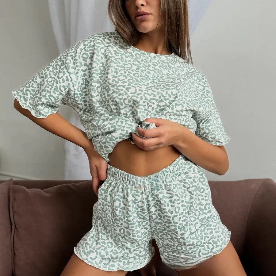 Women's Leopard Print Pajama Set