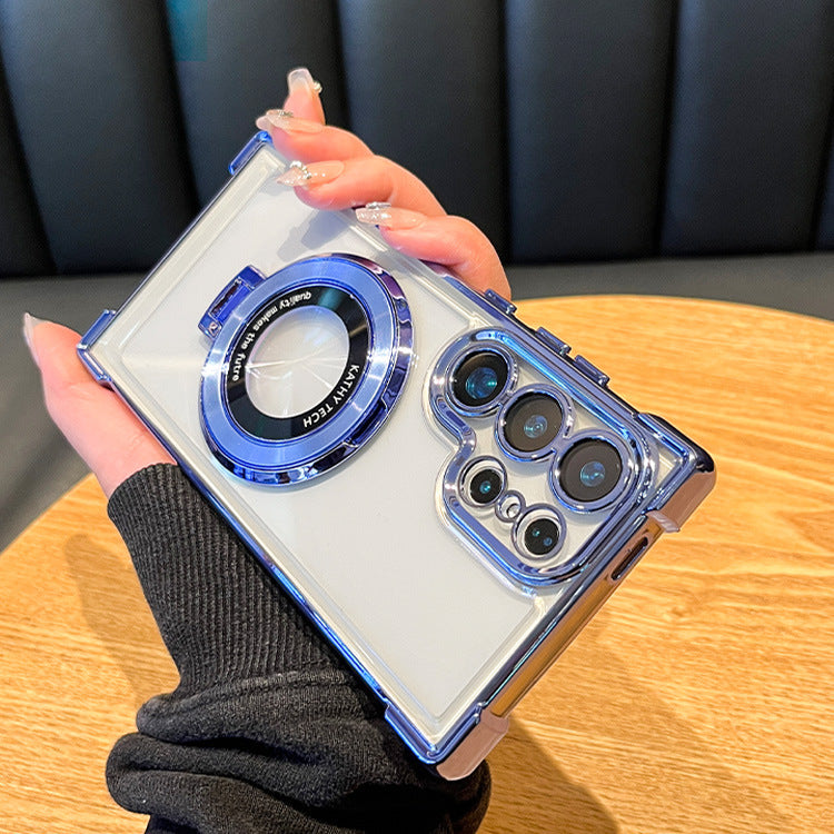 Samsung Phone Case with Magnetic Stand and Lens Film