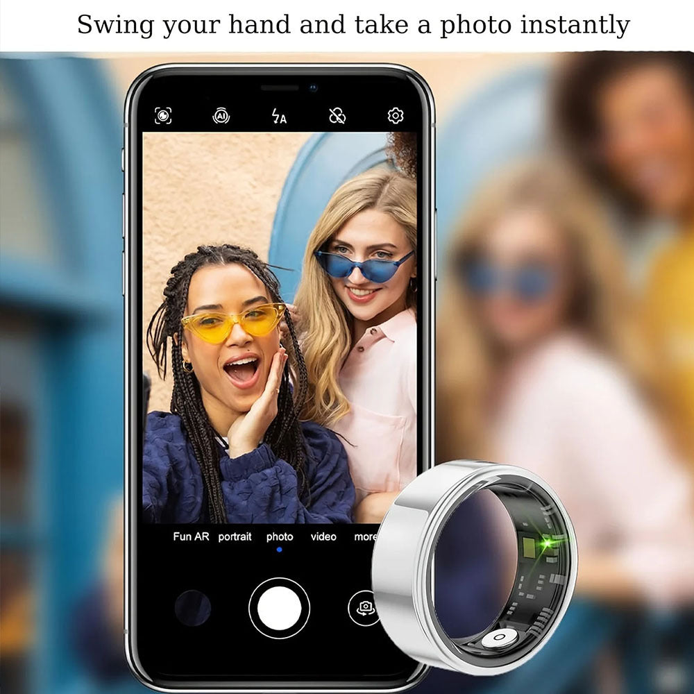 Smart Fitness Ring with Heart Rate Blood Oxygen Tracking